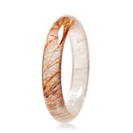 【正佳珠寶】銅鈦晶 超頂級厚絲銅鈦 圓骨手鐲 內徑55.6mm