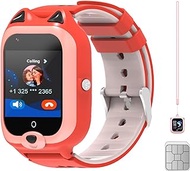Kids Smart Watch Boys Girls 4G SIM Card Included Kids Smart Phone Watches with Silicone Lanyard, Real Time GPS Location, Pedometer Activity Tracker Watches for Little Kids