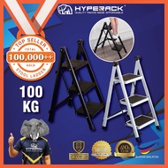 HYPERACK ™️ [High Quality] Foldable Ladder 3 Step Ladder Steel Ladder Stool Ladder Step Ladder Tangga Heavy Duty