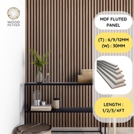 【Ready Stock】Slat wall panel Fluted wall MDF shiplap kayu wainscoting 9mm /12mm thickness 3cm x 1/2/3/4ft papan board