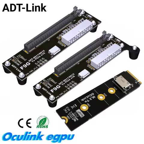 PCIe 4.0 X4 OCuLink Laptops External Graphics Card Gaming GPU Dock F9G-BK7 64Gbps M.2 NVMe To SFF-86