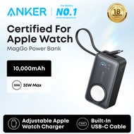 Anker MagGo 10000mAh Power Bank with Built-in USB-C Cable, 35W Max, for iPhone 17 Series, iPad, watc