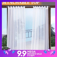 Outdoor sheer curtain waterproof Velcro tab top 200*200cm/200*250cm