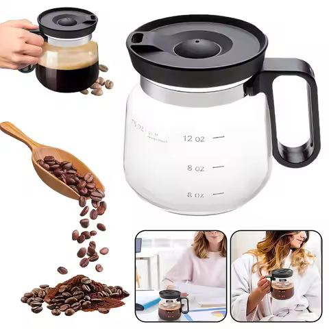 Coffee Pots Shaped Coffee Mug Large Capacity Unique Glass Coffee Pots Mug Office Present for Coffee 