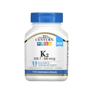 21st Century , K2, MK 7,100mcg ,110 Vegetarian Capsules