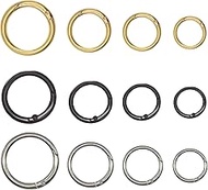 Maydahui 48PCS Mixed Color Spring O Ring Zinc Alloy Spring Clip 4 Size (0.8,0.98,1.1,1.3inch) (Gold