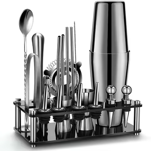 20-Piece Boston Cocktail Shaker Set Bartender Kit for Home Bar Drink Wine Martini Mixer Cocktail Sha