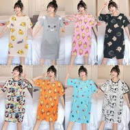 Cotton spandex Pajama Dress Night Dress Plus Size Sleepwear Homewear for Women Lounge Dress