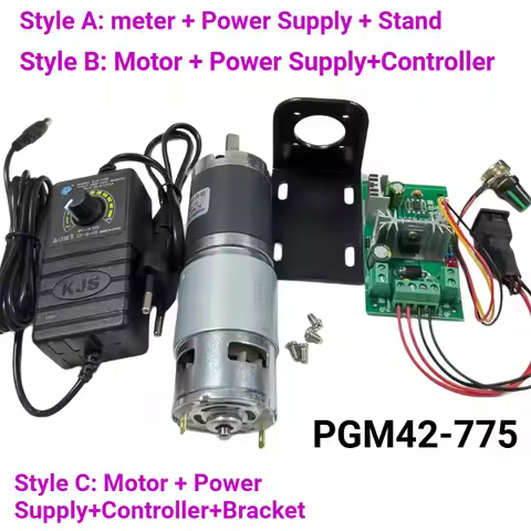 42mm 42GP775 DC 12V/24V Planetary DC Gear Motor - Torque Metal DIY Precision 775 DC Motor