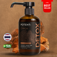 POTENT: Detox | Chaga Mushroom | 250ml | 100% Pure Fruiting Body | Detox De-stress Immunity | Dual E