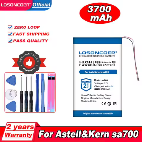 LOSONCOER 3700mAh Battery For IRiver Astell & Kern SA700 Player