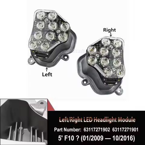 Left/Right LED Headlight Module Bi-Xenon 63117271901 63117271902 For BMW 5 Series F10 F11 2010 2011 