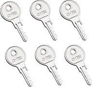 6 PCS CH751 Key,RV Keys for RV Campers Cabinets Push Locks,Compatible with RV Campers,Storage Locker