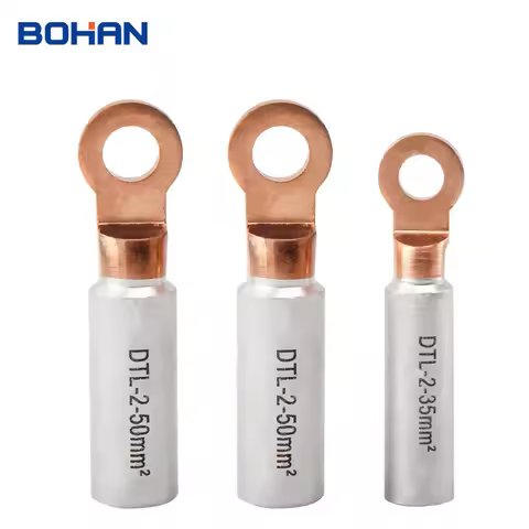 5PCS DTL-2-70 DTL-2-95 DTL-2-16 Round Copper Aluminum CU AL Bimatel Spade Power Wire Cable Fitting C
