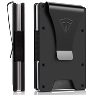 Slim Minimalist Wallet for Men with Money Clip - 15 Credit Card Holder RFID Wallet for Men - Front P