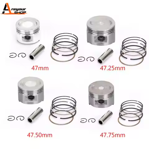 Areyourshop Piston Kit Standard Bore Fit for Polaris Sportsman 90 / Outlaw 90 07-16 0.75MM 47.75mm 4
