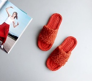 蓬松的拖鞋 兰博35%羊毛毛皮拖鞋 女孩的鲁塞特-橙色女式拖鞋