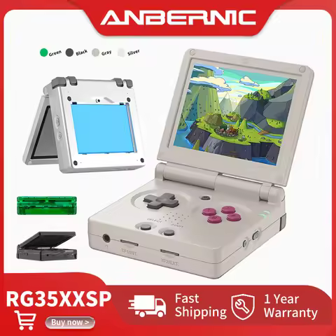 Anbernic RG35XXSP Retro Flip Handheld Console 3.5'' IPS Screen Linux 64bit 3300mAh HDM Connection TV