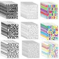 5.1cm Waterproof  Letter Sticker Black Bold Font Cartoon Font Handwriting Font Alphabet Sticker