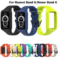 For Huawei Band 6 / Huawei Honor Band 6 SmartWatch Wristband Sport Silicone Replacement belt Strap B
