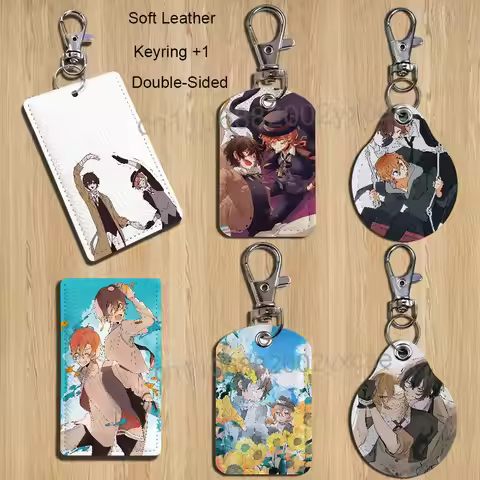 Jaded and cynical Soukoku BSD Chuuya Dazai Card Holder With Keychain Executive Protection For Bank C