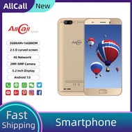 Global Version AllCall Atom 5.2Inches 4G Cellphone 2GB RAM 16GB ROM HD 2.5D Curved Screen Quad Core 