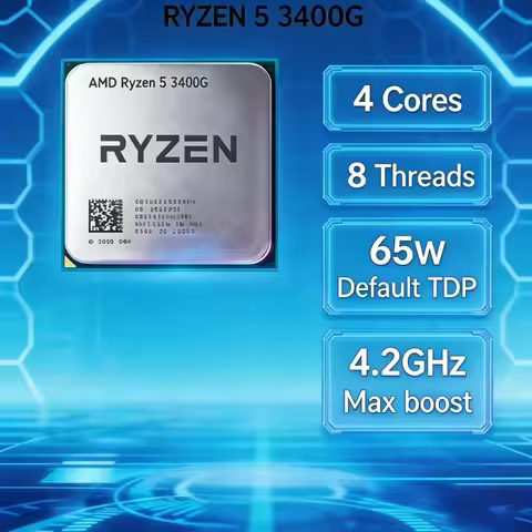 AMD Ryzen 5 3400G R5 3400G Zen Plus Architecture 12nm 4 Core 8 Thread Vega 11 Graphics AM4 Desktop P