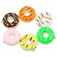 Fellibay Kawaii Donut Keychain Cute Squishy Key Chains Mini Mobile Chain(5Pcs)