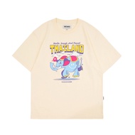 เสื้อยืด MAHANAKHON T-Shirt Oversized Thai Iconic สีเบจ