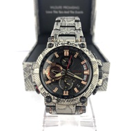 Casio G-Shock X Love The Sea And The Earth " Rock Python Themed Full Steel Link MTG-B1000WLP-1