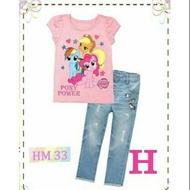 (2-7 years) HM 33H Littlepony Kids Jeans set