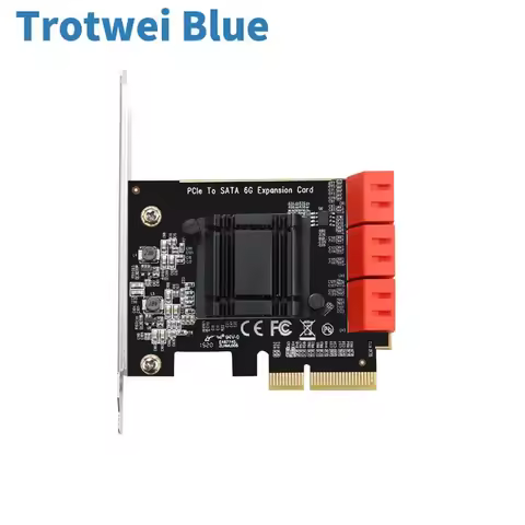 6 Port pci express sata 3 6G ASM1166 chip Fast heat dissipation X4/X8/X16 pcie sata 3.0 expansion Ad