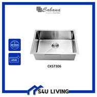 CABANA CKS7306 Stainless Steel 304 Material Kitchen Sink Sinki Dapur Nano Handmade sink / SINKI (Rea