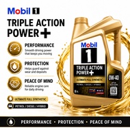 Mobil 1 0W-40 4L Ultimate Full Synthetic Engine Oil Triple Action Power+ Petrol Diesel Hybrid Car Lu
