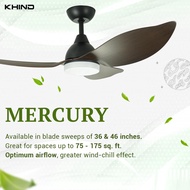 Khind MERCURY 36inch / 46inch DC Ceiling Fan Light