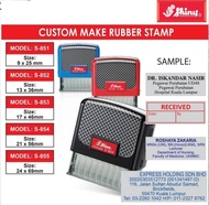 Shiny SELF INKING RUBBER STAMP or Ink Pad Refill / CUSTOM MAKE / S-851 / S-852 / S-853 / S-854 / S-8