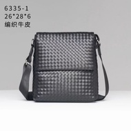 BOVEN231 MEN'S SLING BAG IMPORTED MIROR LEATHER WOVEN