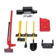 for RC Crawler Truck SCX10 TRX4 D90 CC01 6pcs 1/10 Scale Garage Accessories Tools Hi-Lift Jack Winch