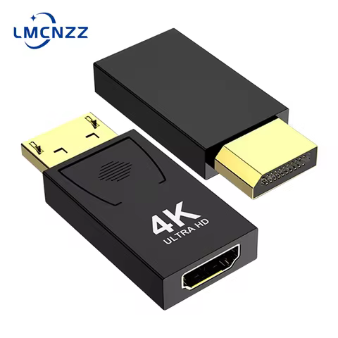 Dp To Hdmi Adapter Displayport To Hdmi Dp To Hdmi Gold-Plated 4K Hd Converter Suitable for Video and