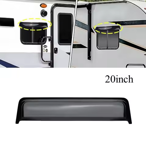20 Inch RV Window Rain Guards + Sun Shades - UV Protection, Ventilation Design, Easy Snap-On For Cam
