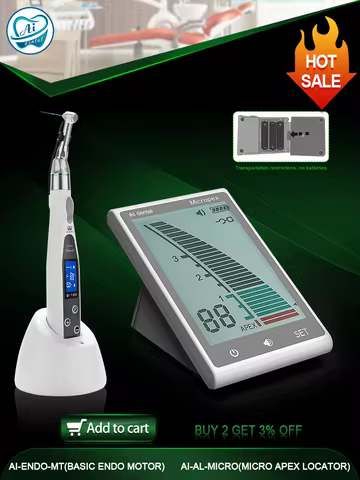 AI-Endo 16:1 Wireless Dental LED Endo Motor Apex Locator Root Canal Therapy Fit Niti Files Endodonti