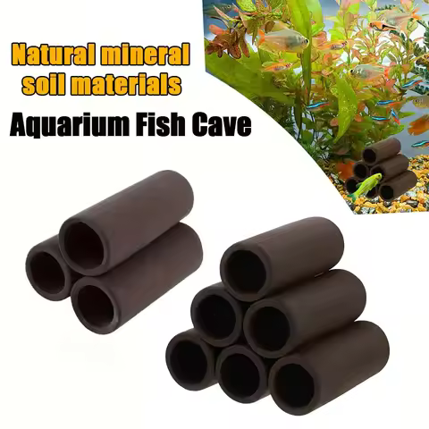 Aquarium Fish Cave Shelter Shrimp Ornaments Tank Habitat Hideaway Hideout Tube Salmon Diy Hiding Cer