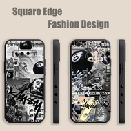 Casing For Vivo Y72 5G V23e V23 S12 Y01 Y03 Y55 X80 Pro Stussy 8 Ball Skateboard Black White JGL42 P