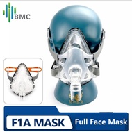 BMC F1A Full Face Mask With Headgear For CPAP BiPAP Machine Sleep Apnea CPAP Full Mask Extra Cleanin