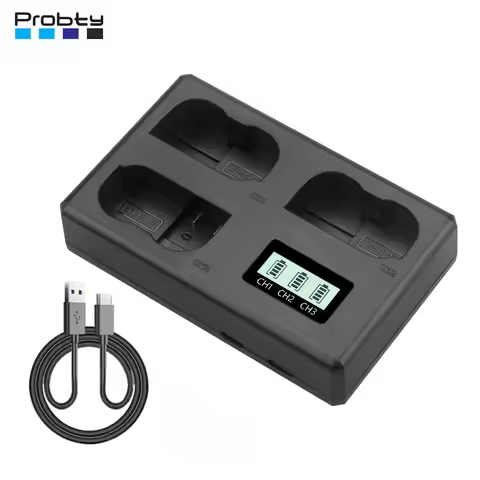 3 Slot LCD Charger EN-EL15C EL15 Battery Charger for Nikon Z8 Z7II Z6II Z7 Z6 Z5 Zf D7500 D7200 D700