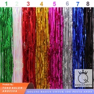 Party tassel foil curtain / tassel foil backdrop / foil fringe curtain / foil background / tassel fo