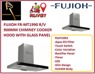 FUJIOH FR-MT1990 R/V 900MM CHIMNEY COOKER HOOD WITH GLASS PANEL / FREE EXPRESS DELIVERY