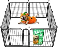 FXW Rollick Dog Playpen for Yard, Camping, 24" Height Heavy Duty for Puppies/Small Dogs, 8 Panels