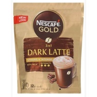 NESCAFE GOLD 3 IN 1 DARK LATTE 12 STICKS