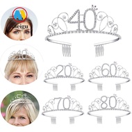 MEIGU Crown Headband Anniversary Romantic 16/18/40/50/60/70/80/100th Mom Favor Gift